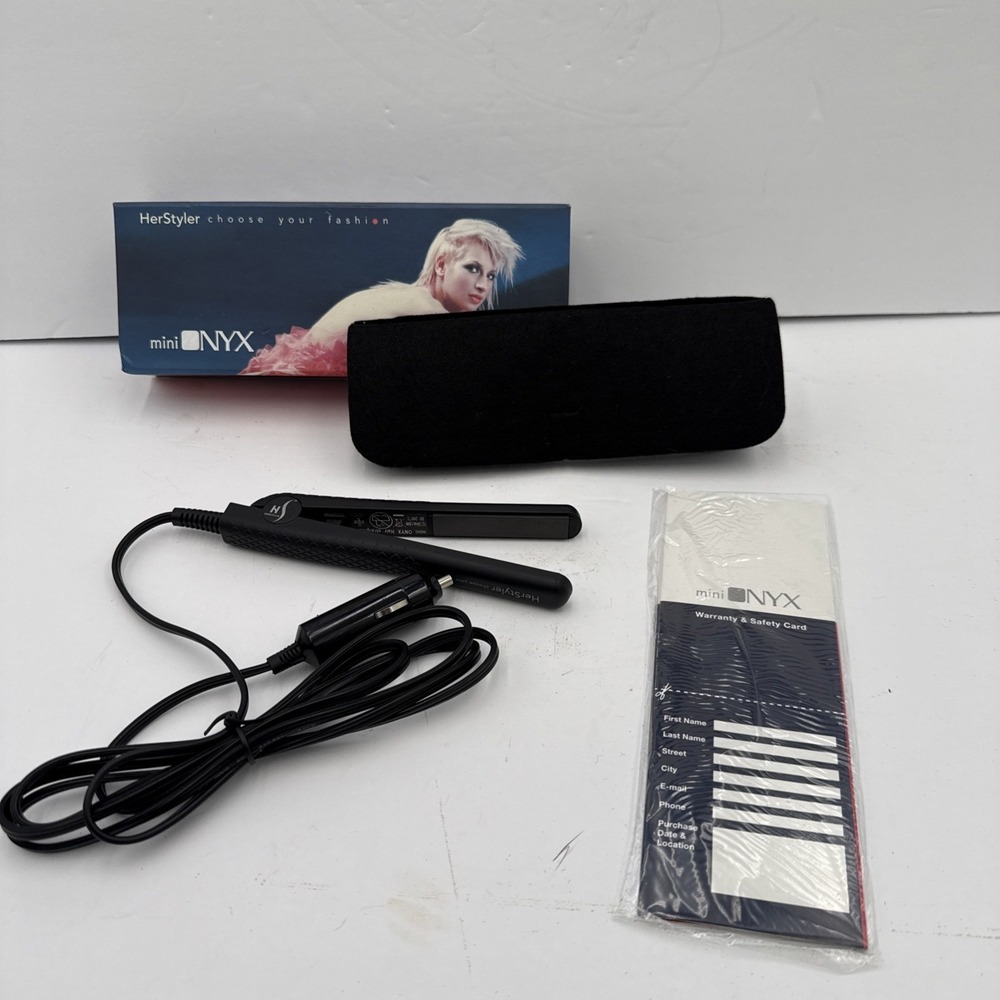 Mini NYX Herstyler Hair Straightener,‎ Mini Flat Iron For Car On The Go New